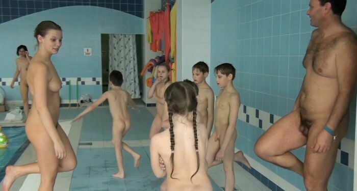 Family Nudist Videos-Indoor Swim Exercise [PureNudism]