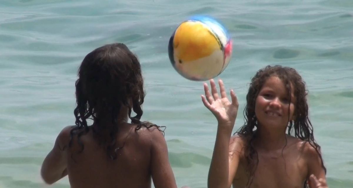 Family Brazil Nudism - Warm Sandbar Paradise Full HD video